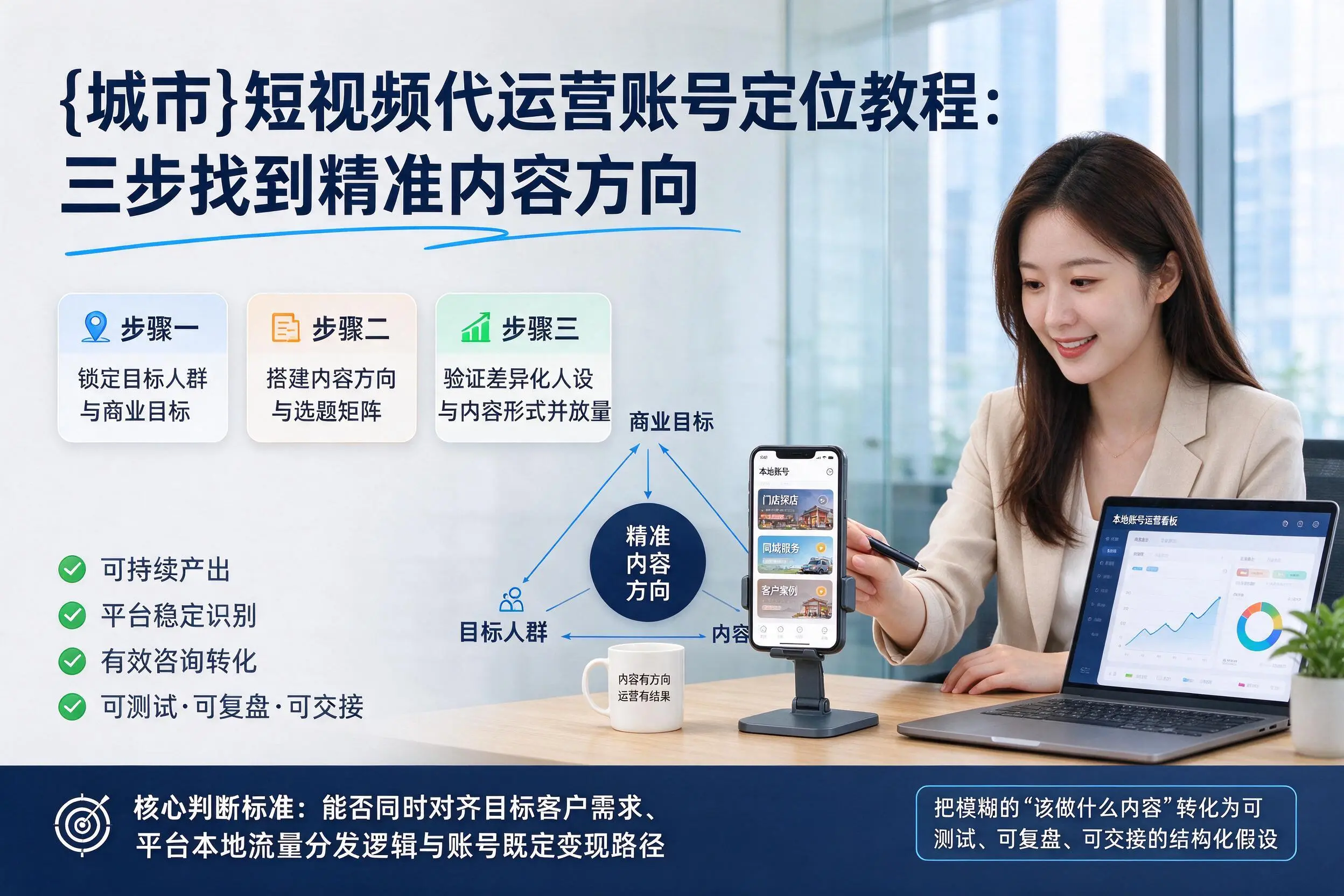 贵港短视频代运营账号定位教程：三步找到精准内容方向