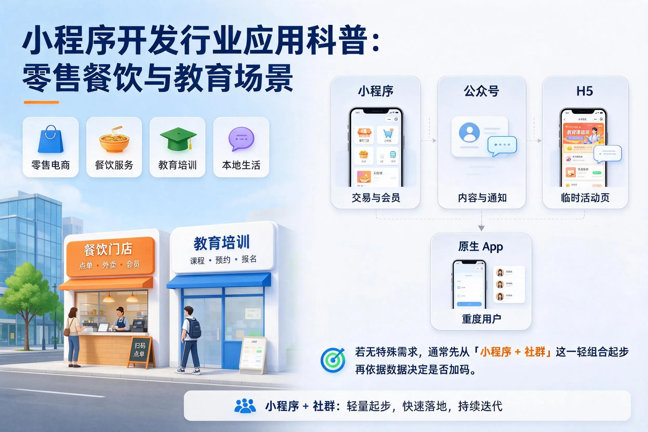 贵港小程序开发行业应用科普：零售餐饮与教育场景