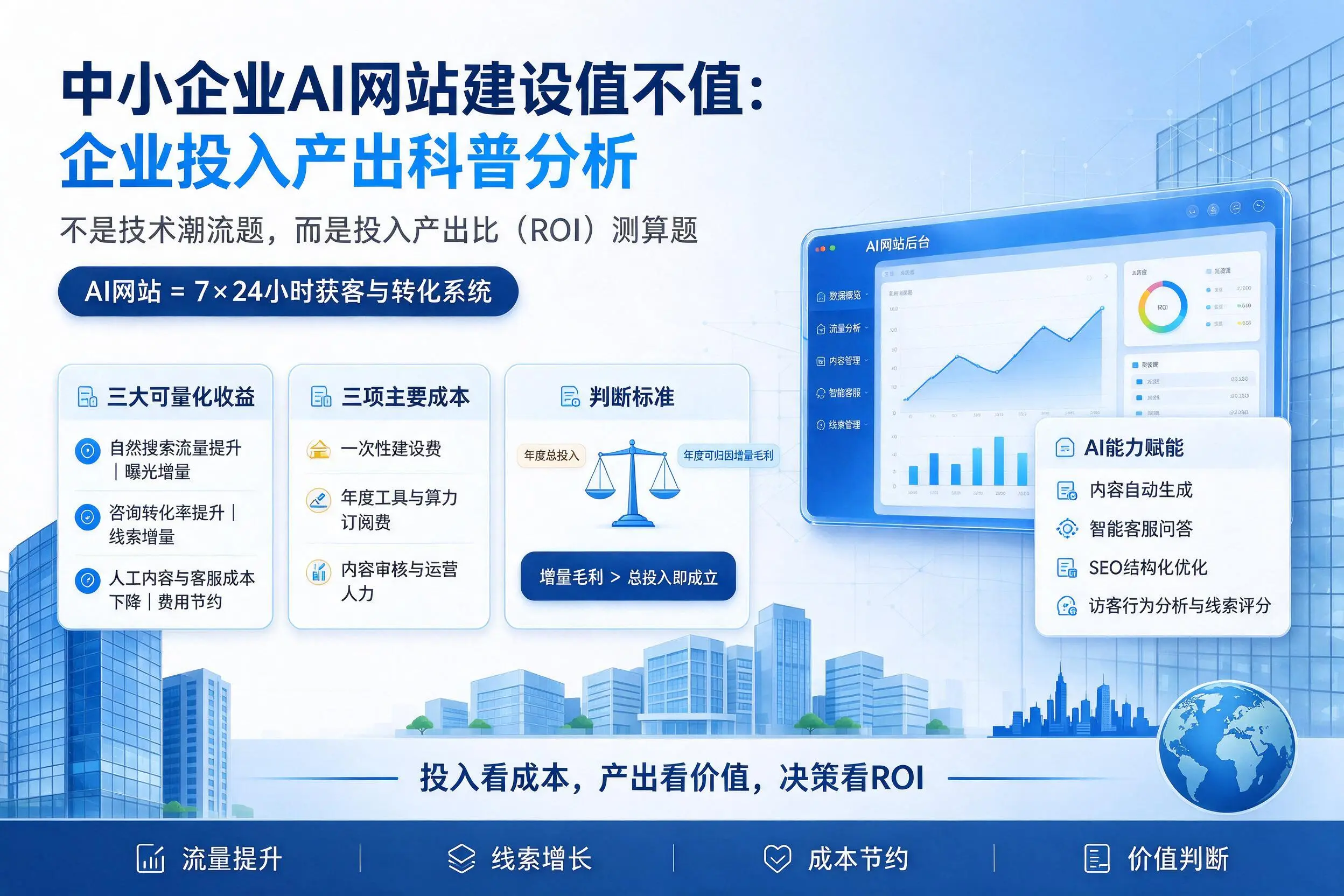 中小企业AI网站建设值不值:贵港企业投入产出科普分析