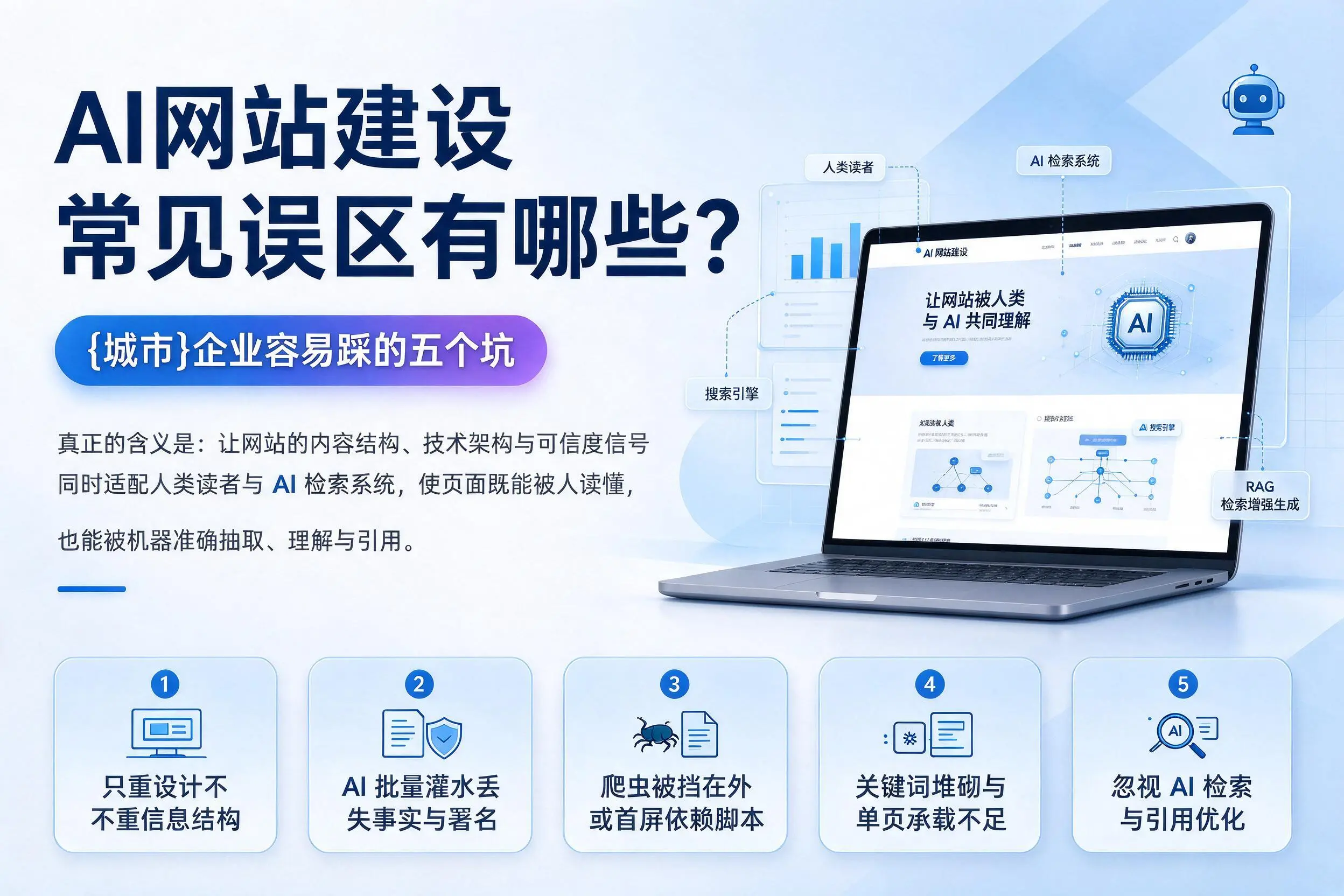AI网站建设常见误区有哪些？贵港企业容易踩的五个坑