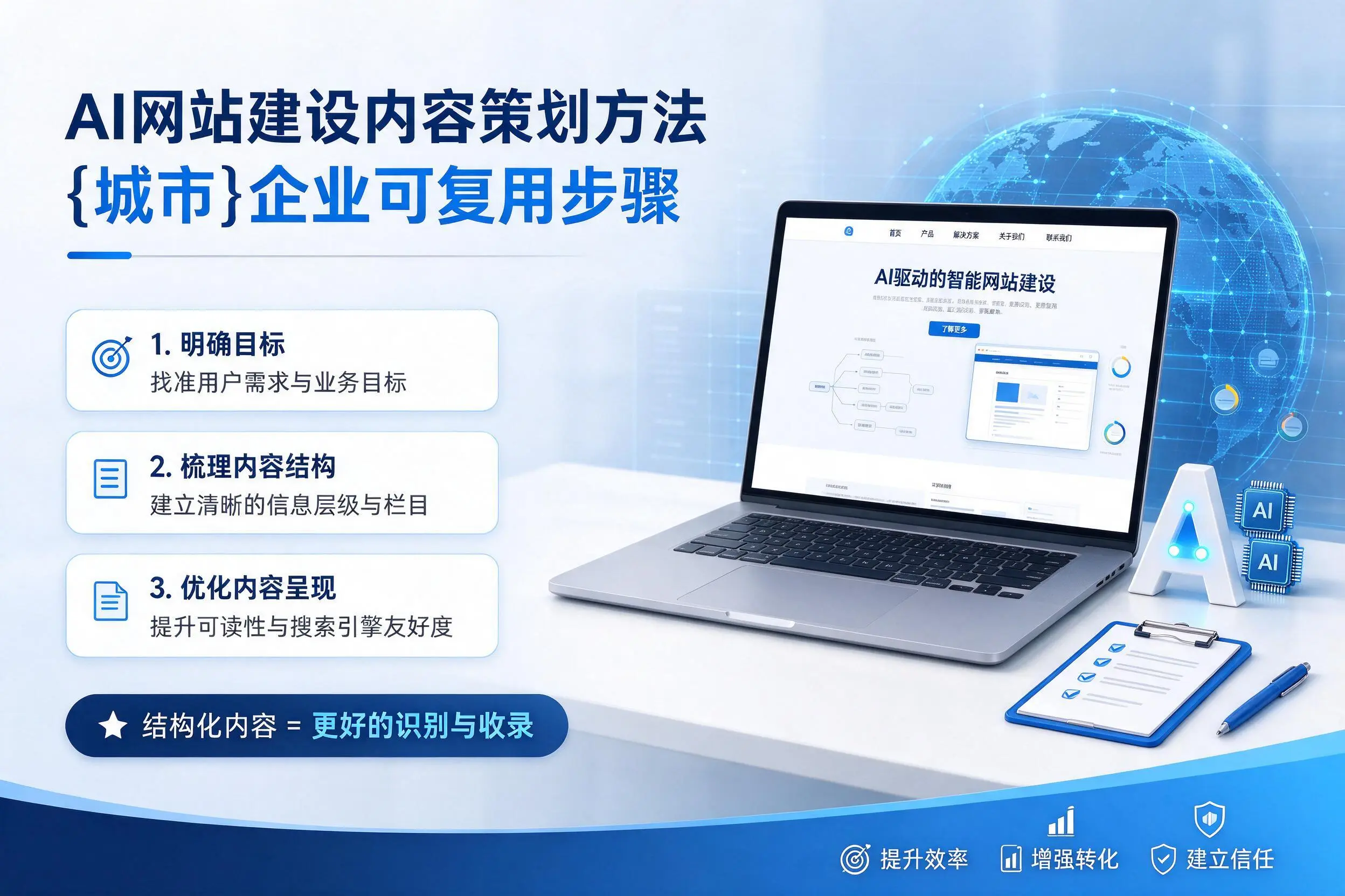 AI网站建设内容策划方法，贵港企业可复用步骤