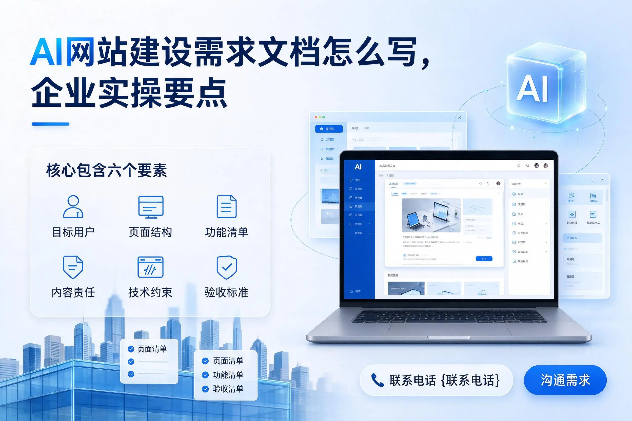 AI网站建设需求文档怎么写,贵港企业实操要点