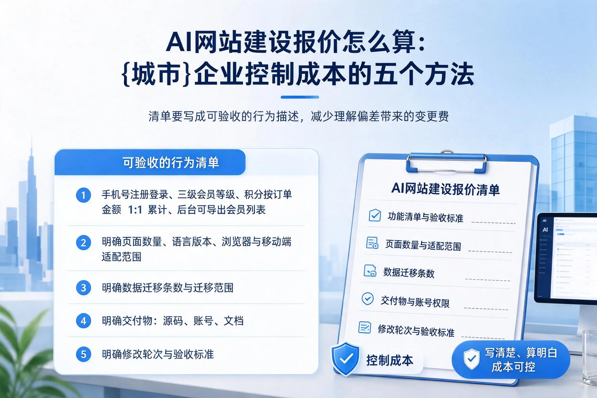 AI网站建设报价怎么算：贵港企业控制成本的五个方法